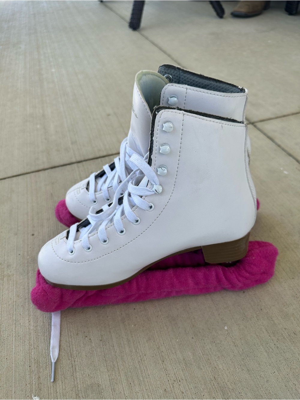Women's White Lace-Up Figure Skates